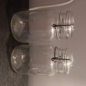 Vintage Atlas Clear Glass Mason Jars